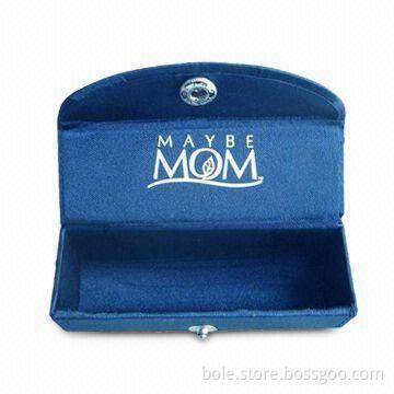 Satin Lipstick Case, Can with Mirror or without Mirror, Can Use Snap or Magnetic Closure